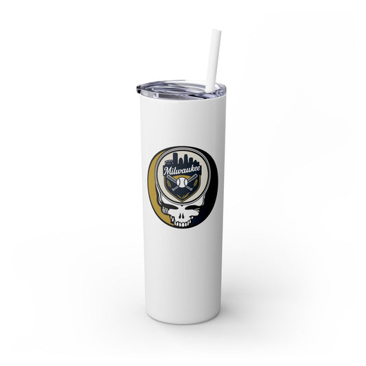 Milwaukee Brewers Skinny Tumbler with Straw, 20oz
