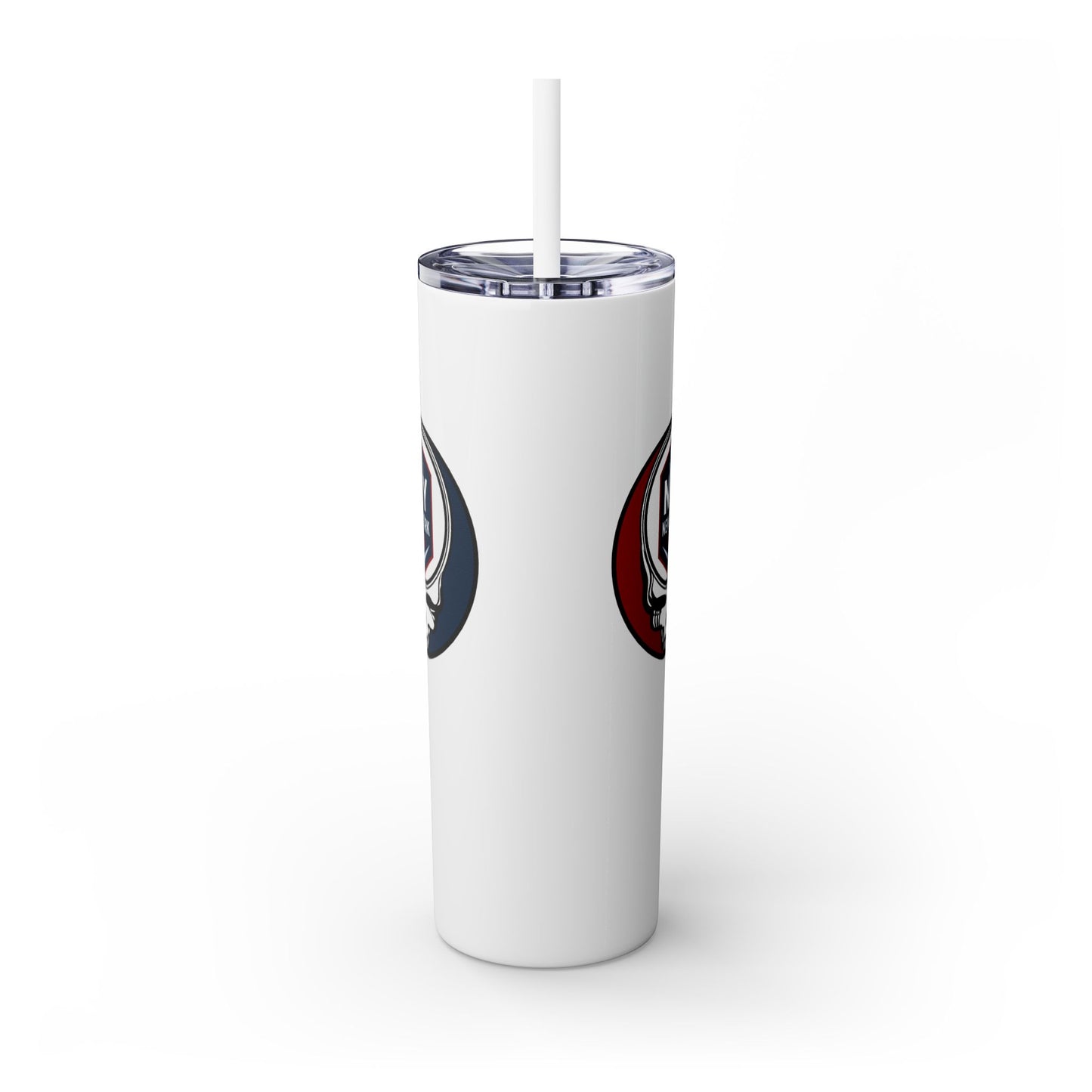 New York Football Stealie Skinny Tumbler with Straw, 20oz - NFL