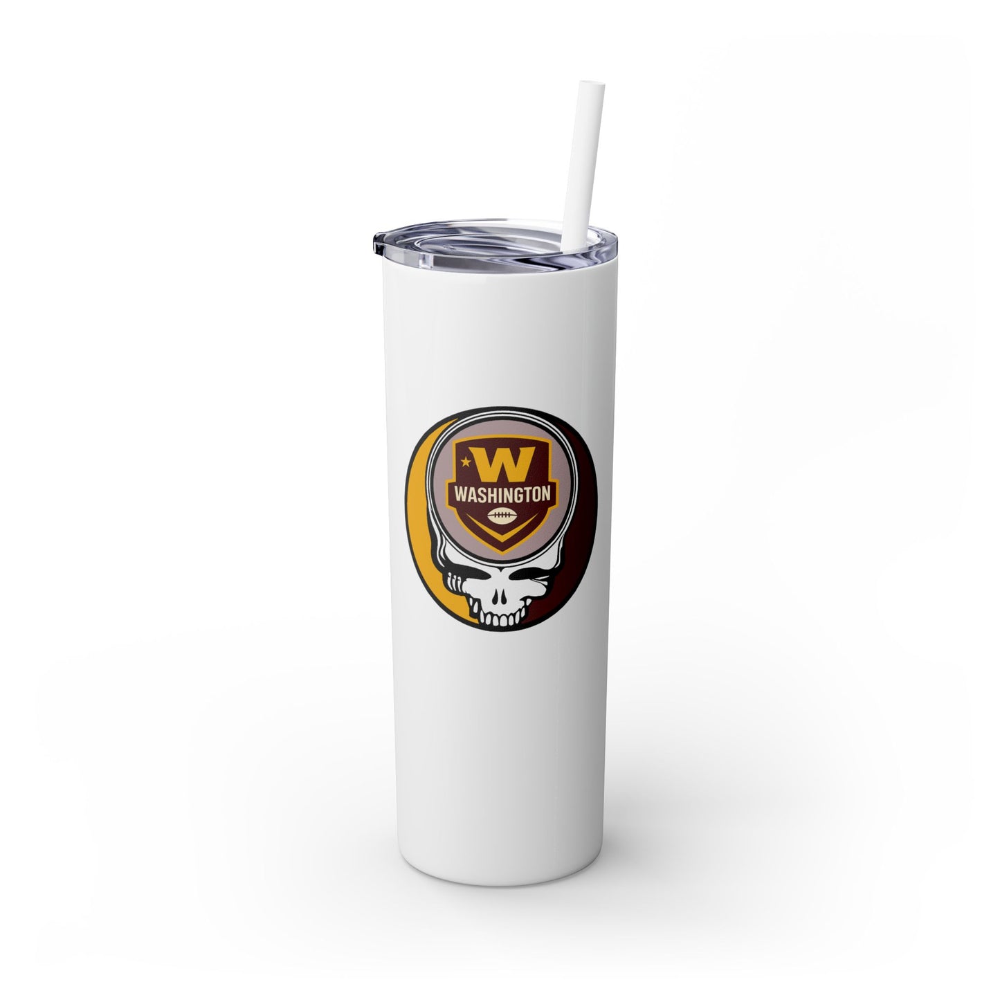 Washington Football Stealie Skinny Tumbler with Straw, 20oz - NFL
