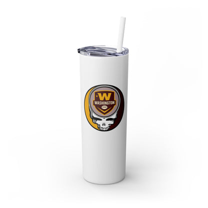 Washington Football Stealie Skinny Tumbler with Straw, 20oz - NFL