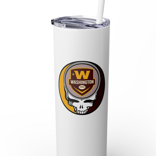 Washington Football Stealie Skinny Tumbler with Straw, 20oz - NFL