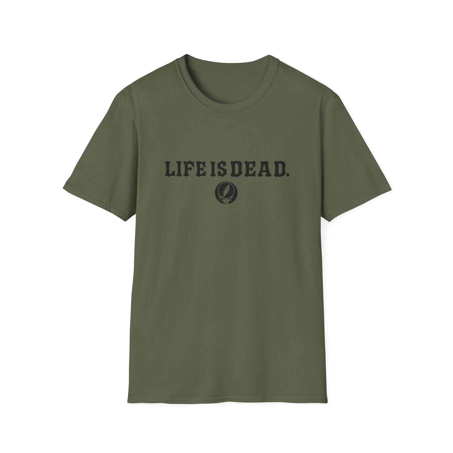 Shreddin' Jerry - Life is dead. Two-Sided Print Grateful Dead TShirt