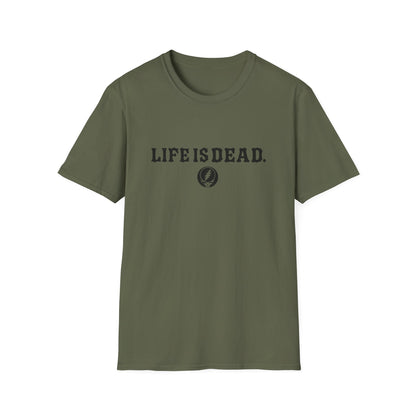 Shreddin' Jerry - Life is dead. Two-Sided Print Grateful Dead TShirt