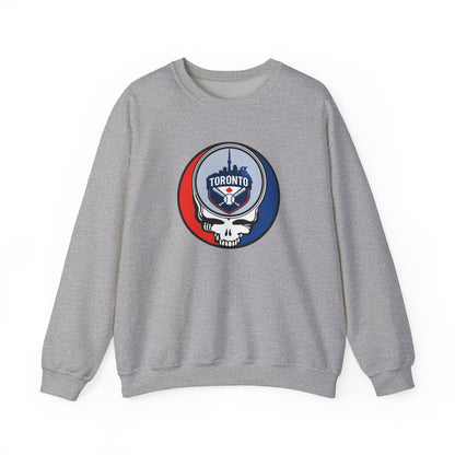 Toronto Blue Jays Stealie Grateful Dead Crewneck Sweatshirt - MLB