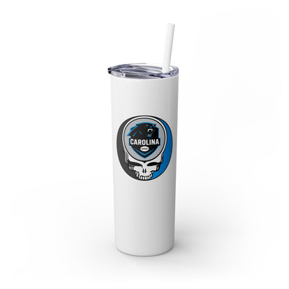 Carolina Football Stealie Skinny Tumbler with Straw, 20oz - NFL