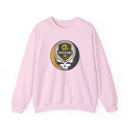Green Bay Football Grateful Dead Stealie Crewneck Sweatshirt