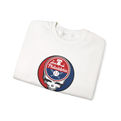 Philadelphia Phillies Grateful Dead Stealie Crewneck Sweatshirt - MLB