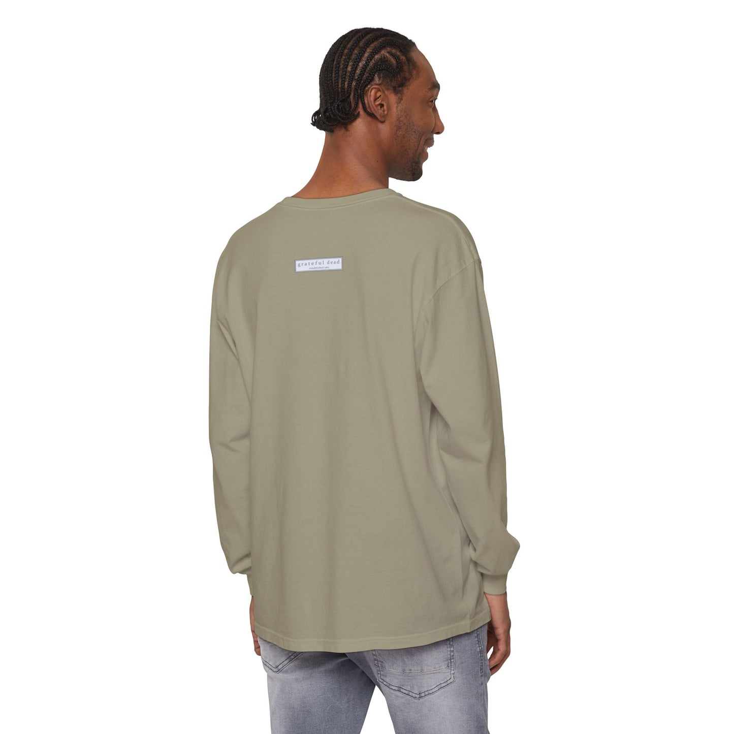 Patchwork Bear Double-Sided Vineyard Collection Garment-dyed Long Sleeve T-Shirt