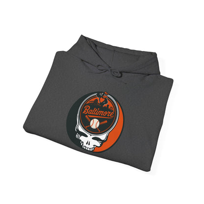 Baltimore Orioles Grateful Dead Unisex Heavy Blend Hoodie - Hooded Sweatshirt