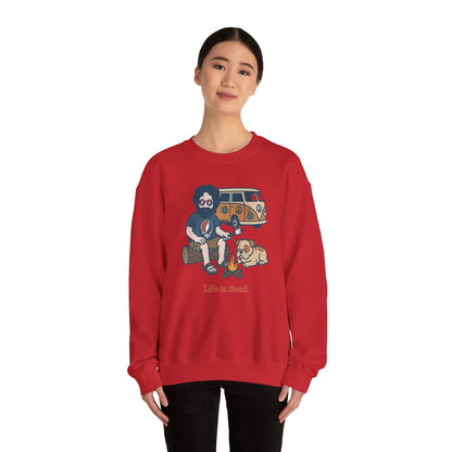Jerry and Frank are Camping | Life is dead. Crewneck Sweatshirt