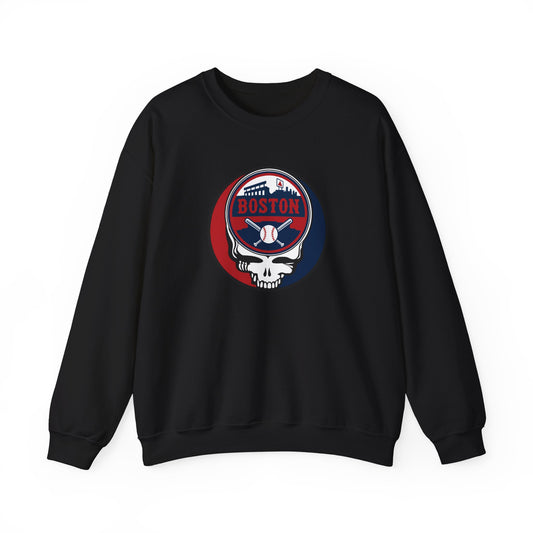 Boston Red Sox Stealie Grateful Dead Crewneck Sweatshirt - MLB