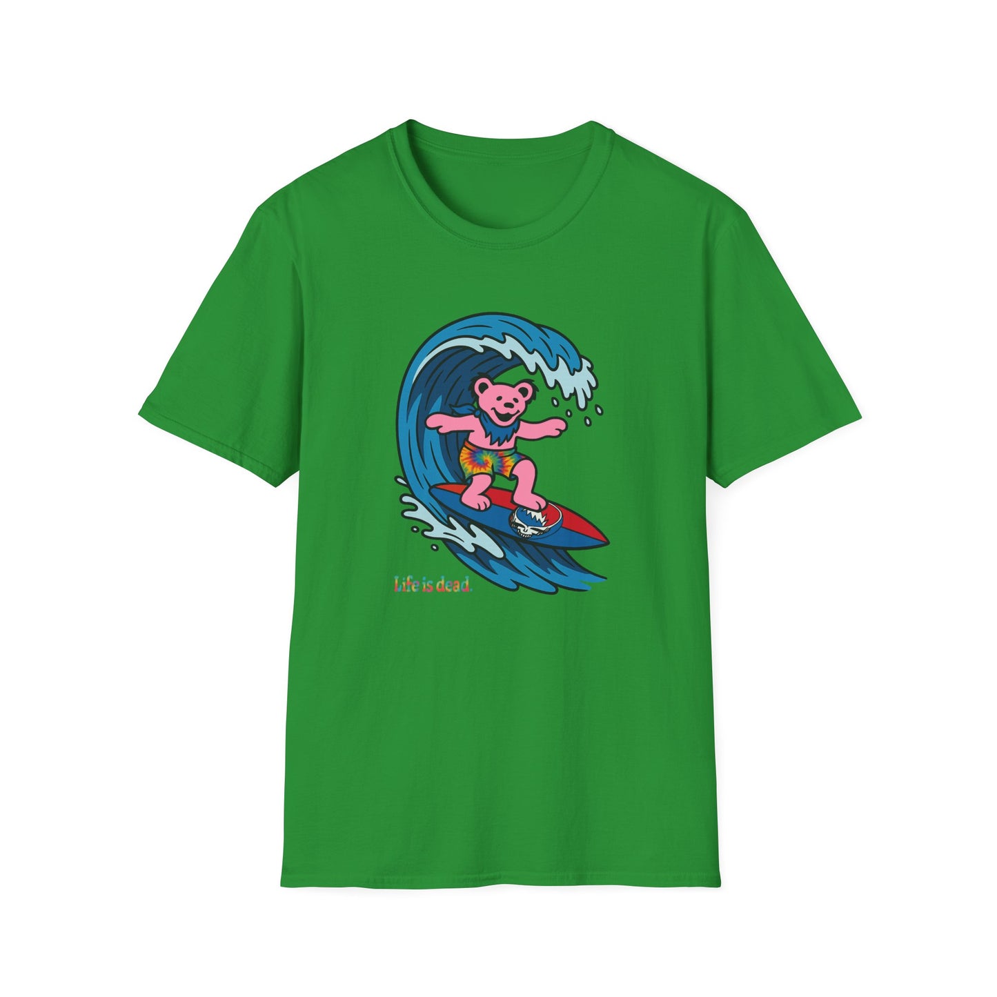 Surfin' Bear - Life is dead. Grateful Dead TShirt