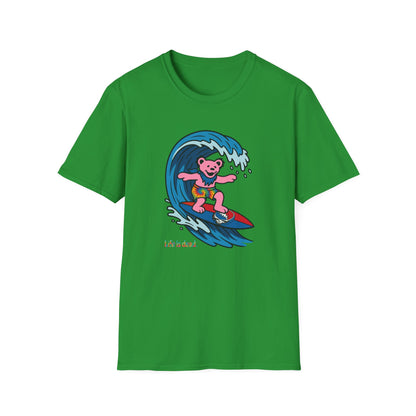 Surfin' Bear - Life is dead. Grateful Dead TShirt