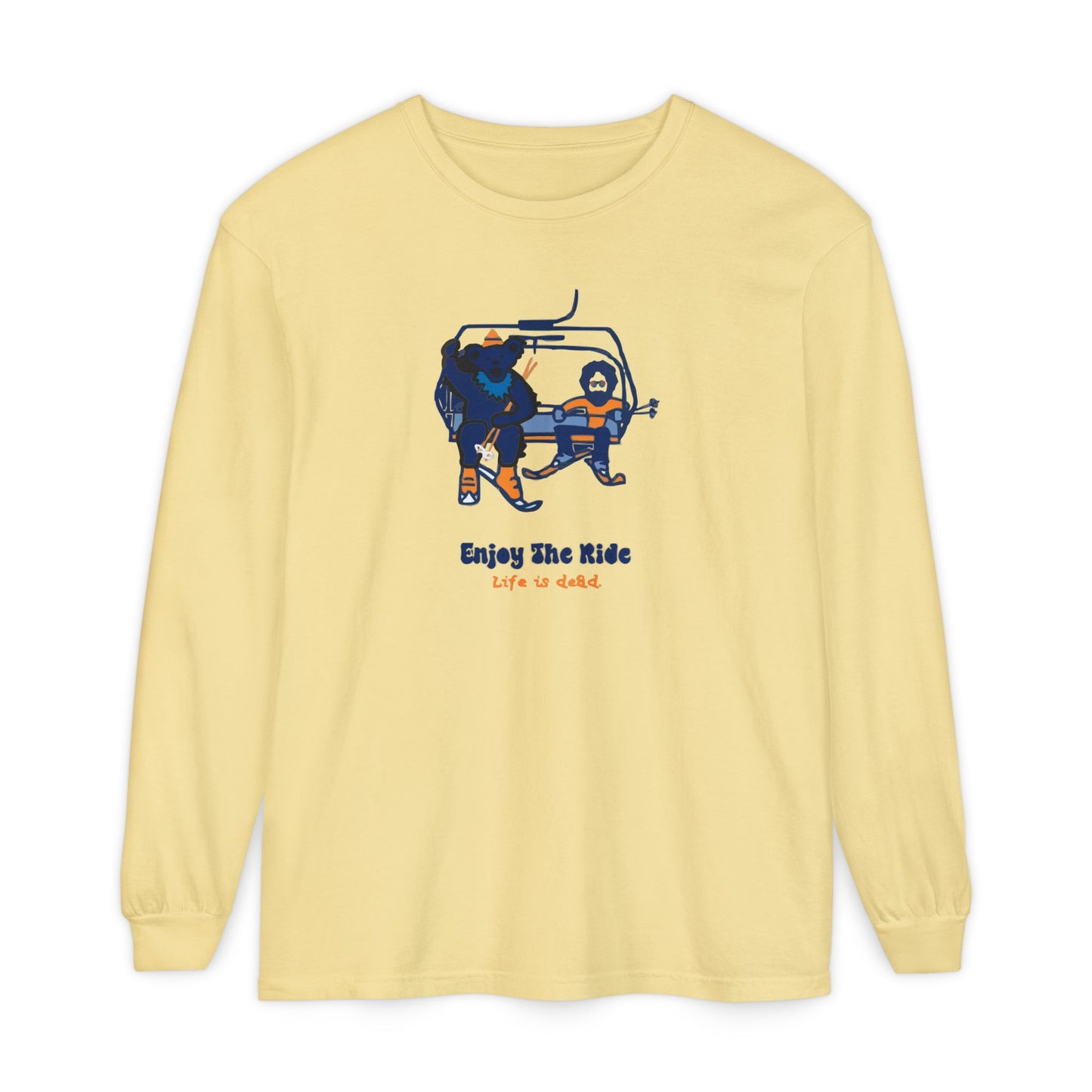 Enjoy The Ride Vineyard Collection Garment-dyed Long Sleeve T-Shirt