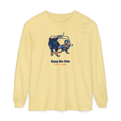 Enjoy The Ride Vineyard Collection Garment-dyed Long Sleeve T-Shirt