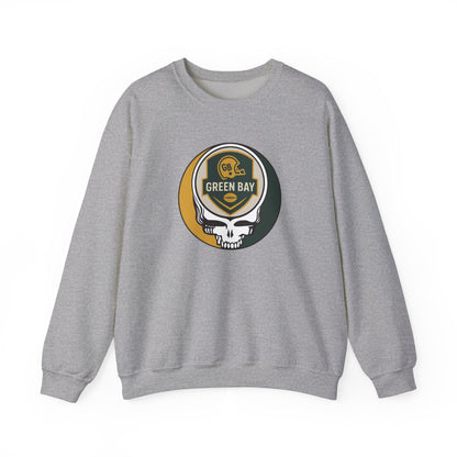 Green Bay Football Grateful Dead Stealie Crewneck Sweatshirt