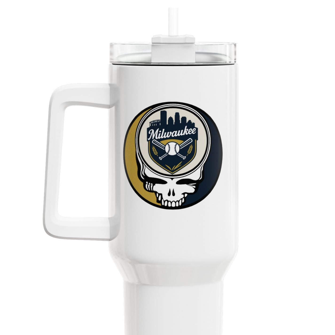Milwaukee Brewers "Fat Man" Tumbler,  Double Insulated 40oz Travel Mug