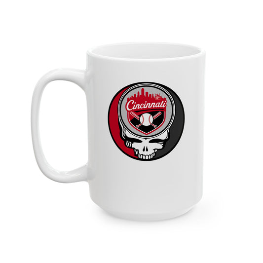 Cincinnati Reds Stealie Ceramic Mug - MLB