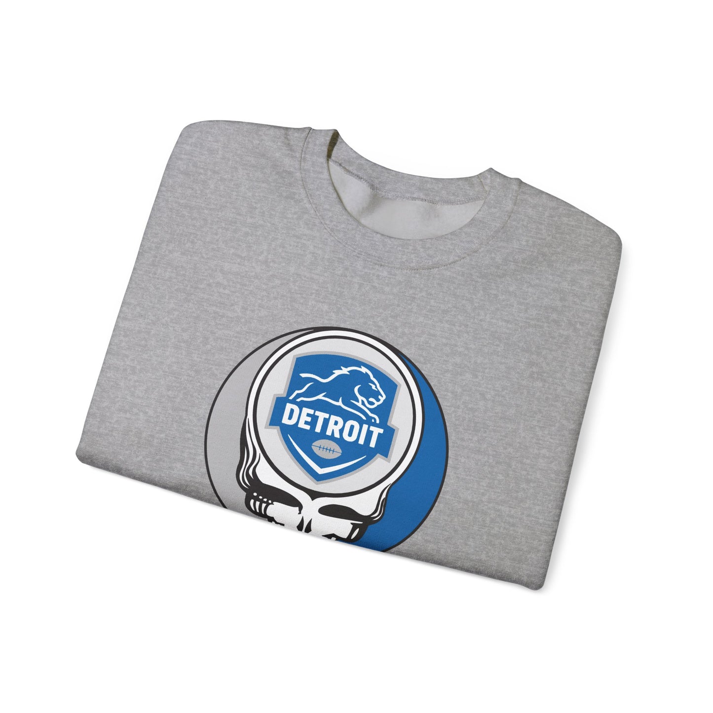Detroit Football Grateful Dead Stealie Crewneck Sweatshirt
