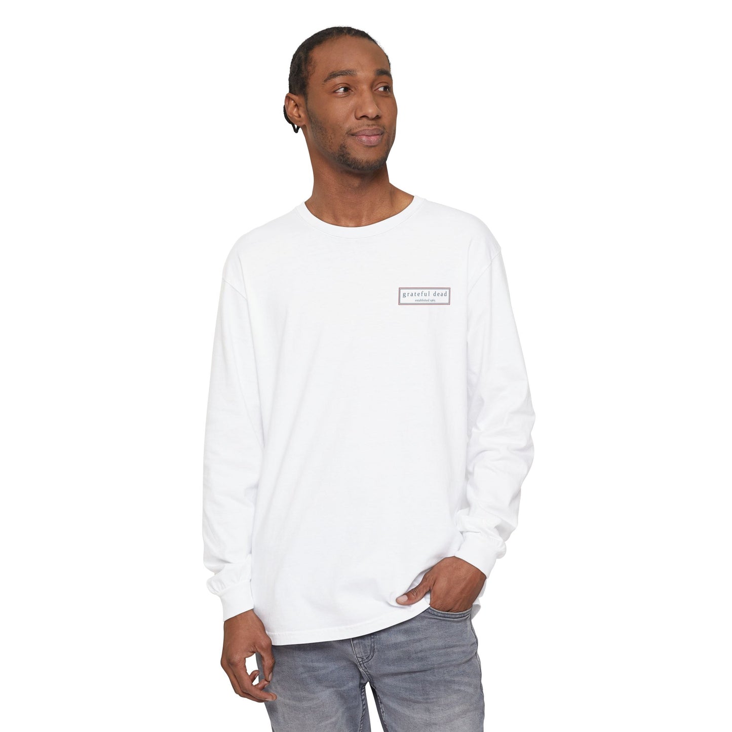 Grateful Dead Jerry Garcia Two-Sided Vineyard Collection Garment-dyed Long Sleeve T-Shirt