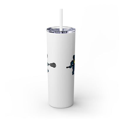 Lax Bear Skinny Tumbler with Straw, 20oz