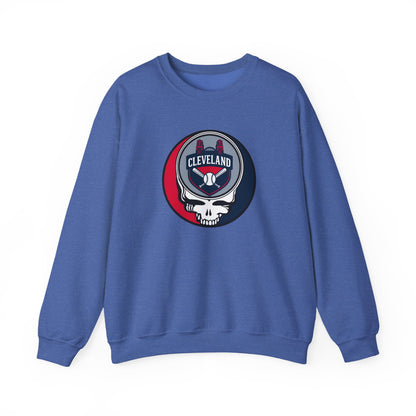 Cleveland Guardians Grateful Dead Stealie Crewneck Sweatshirt - MLB