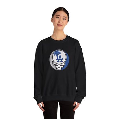 Los Angeles Dodgers Grateful Dead Stealie Crewneck Sweatshirt - MLB