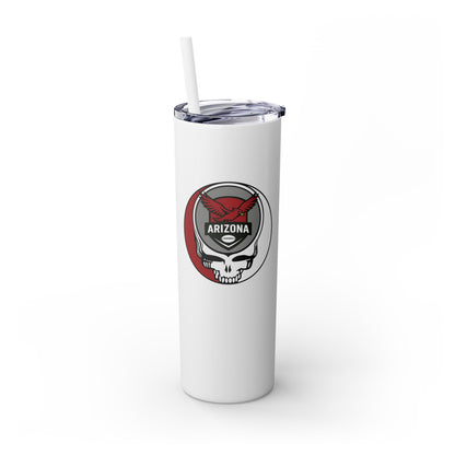 Arizona Football Stealie Skinny Tumbler with Straw, 20oz - NFL
