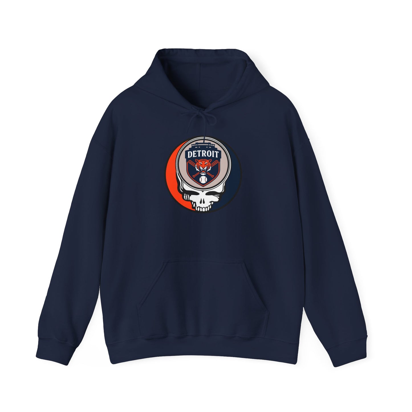 Detroit Tigers Grateful Dead Unisex Heavy Blend Hoodie - Hooded Sweatshirt