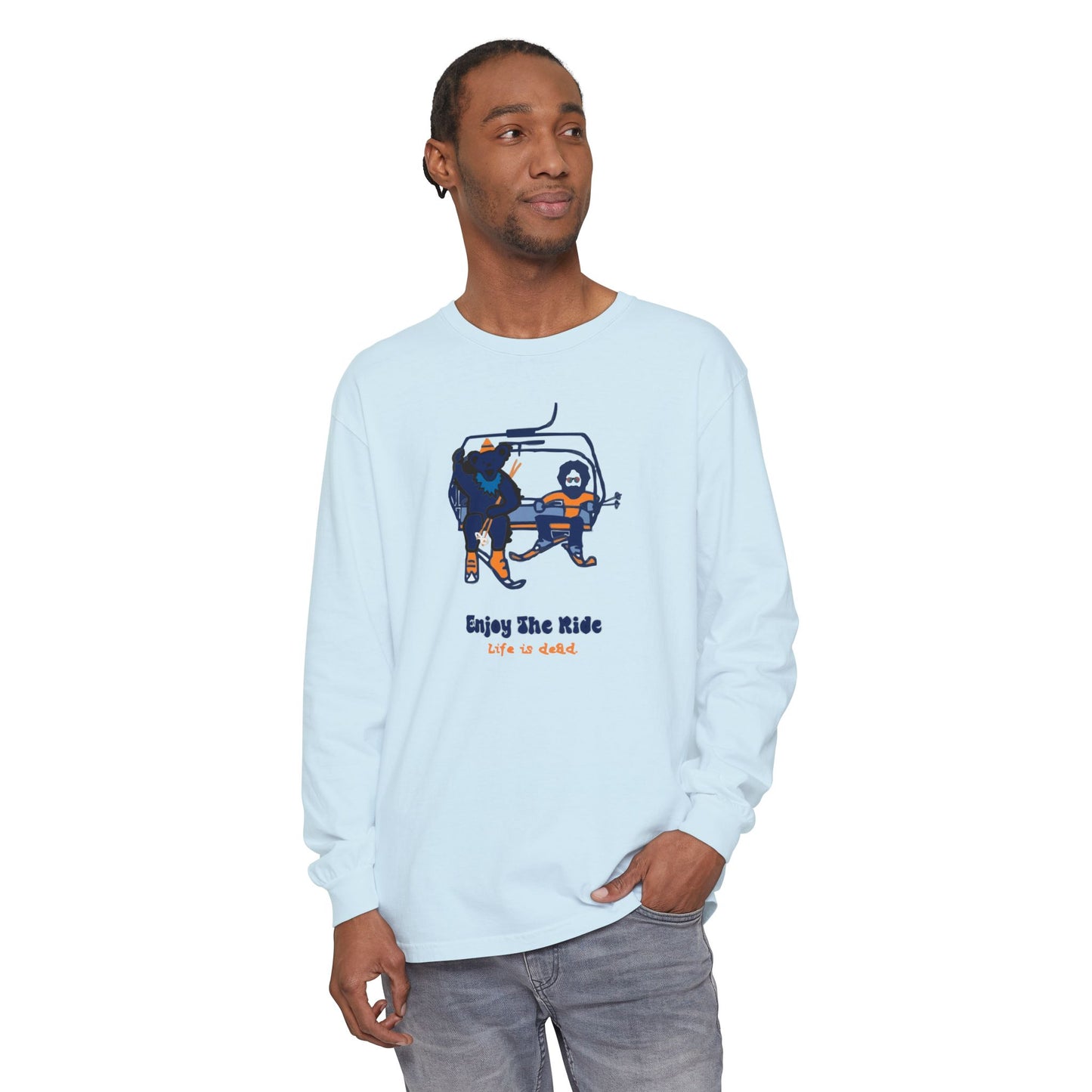 Enjoy The Ride Vineyard Collection Garment-dyed Long Sleeve T-Shirt