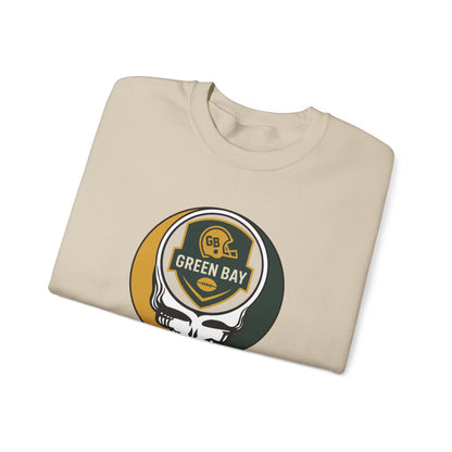 Green Bay Football Grateful Dead Stealie Crewneck Sweatshirt