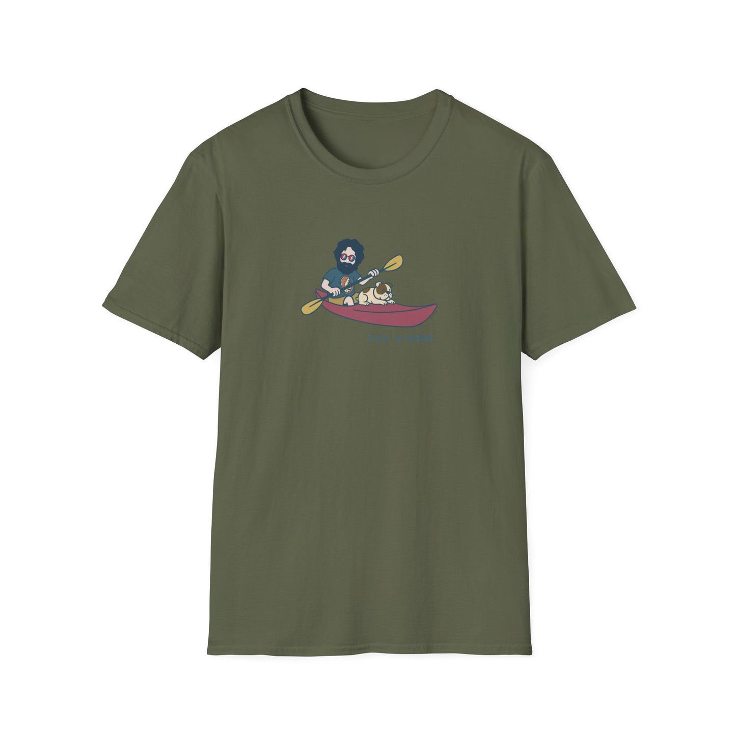Kayakin' Jerry - Life is dead. Grateful Dead TShirt