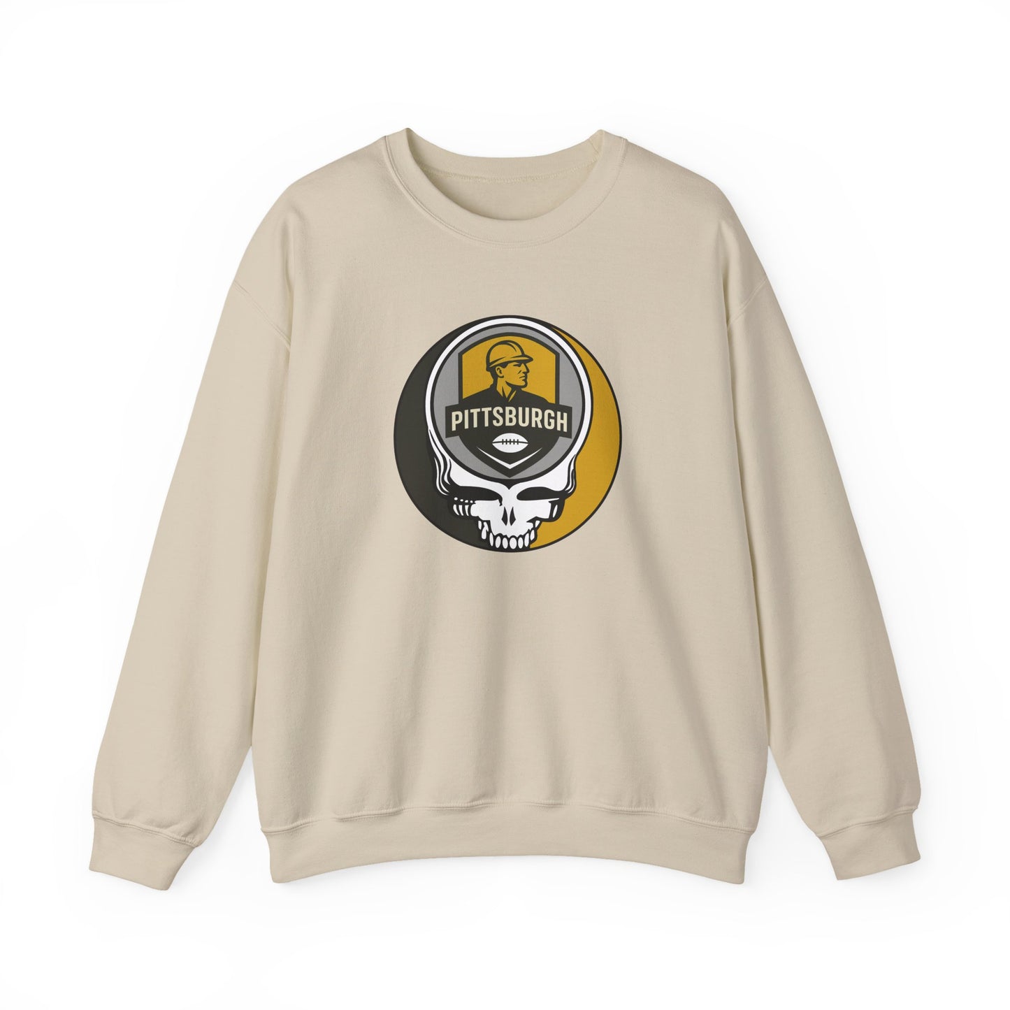 Pittsburgh Football Grateful Dead Stealie Crewneck Sweatshirt - NFL