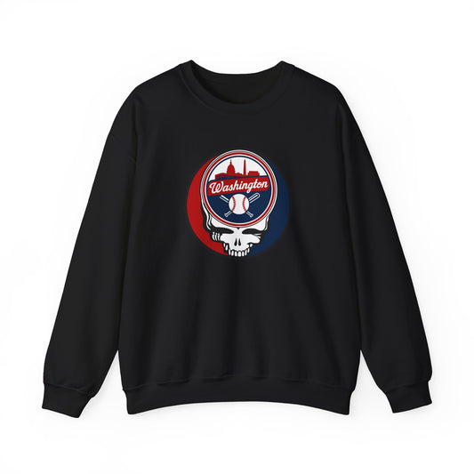 Washington Nationals Grateful Dead Stealie Crewneck Sweatshirt - MLB