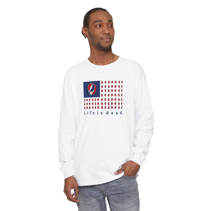 Stealie & Bears Flag Vineyard Collection Garment-Dyed Long Sleeve