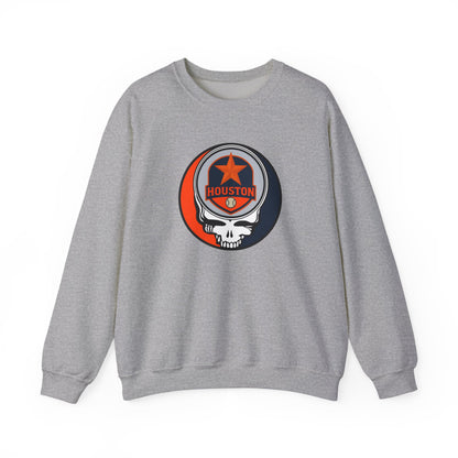 Houston Astros Stealie Grateful Dead Crewneck Sweatshirt - MLB