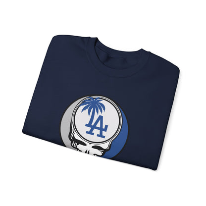 Los Angeles Dodgers Grateful Dead Stealie Crewneck Sweatshirt - MLB