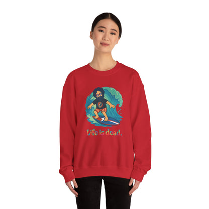 Surfing Jerry Life is dead. Crewneck Sweatshirt