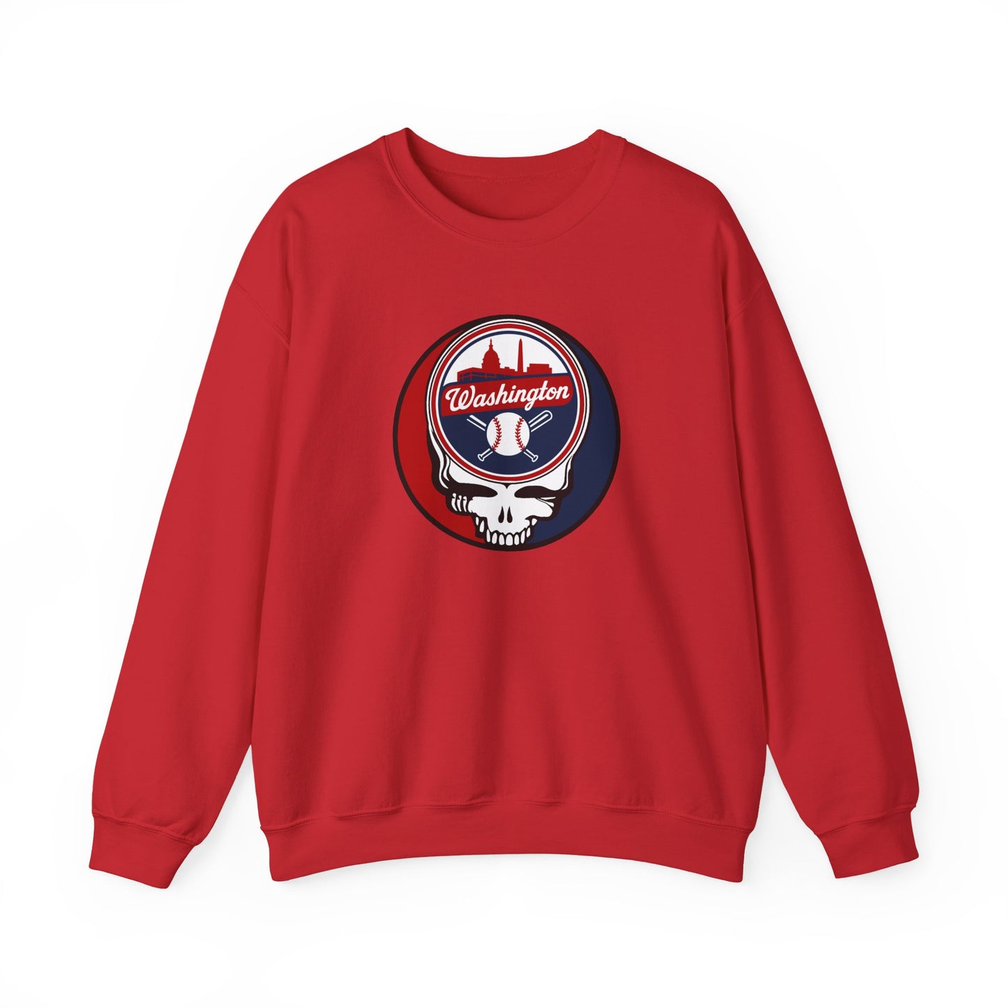 Washington Nationals Grateful Dead Stealie Crewneck Sweatshirt - MLB