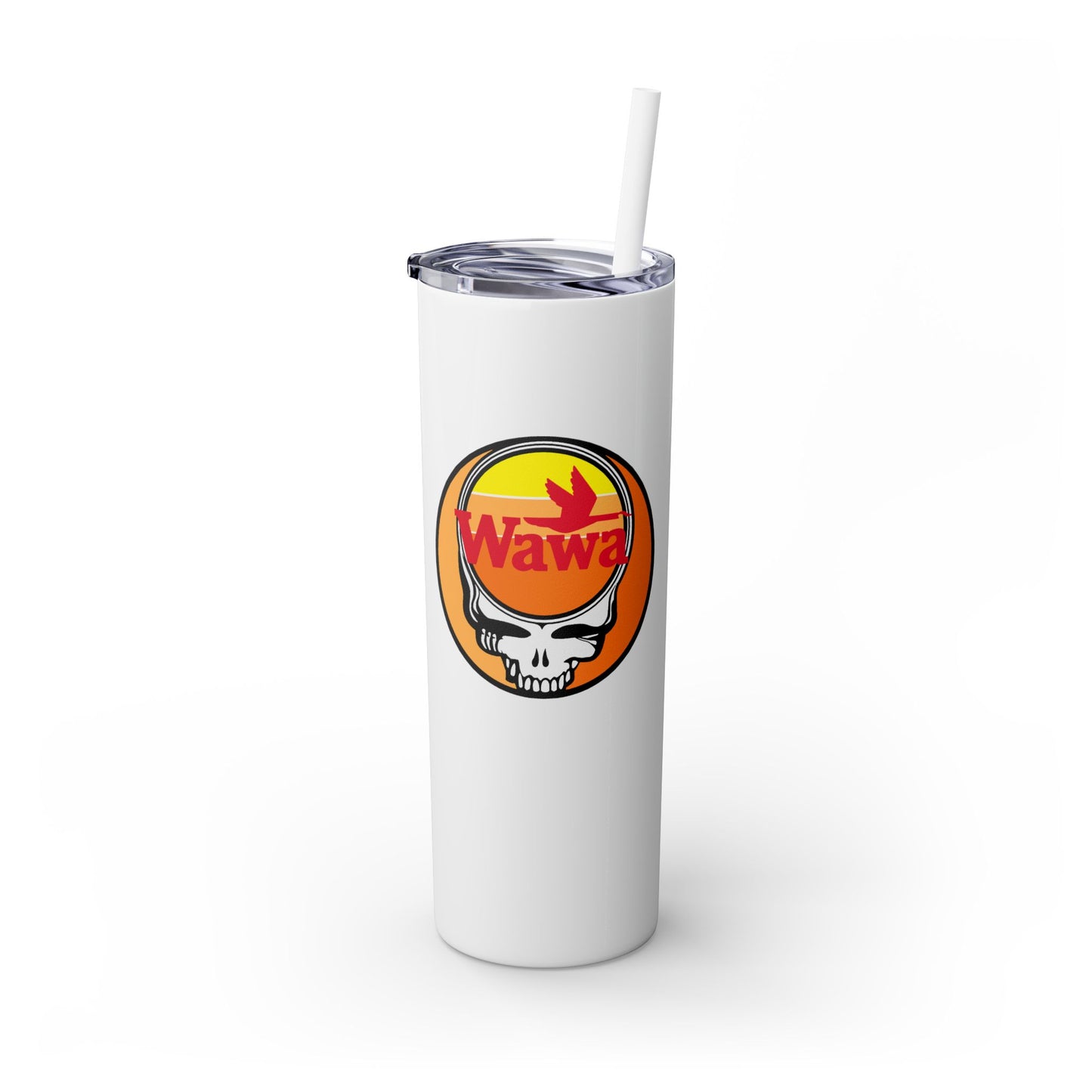 Wawa - Life is dead. Skinny Tumbler with Straw, 20oz