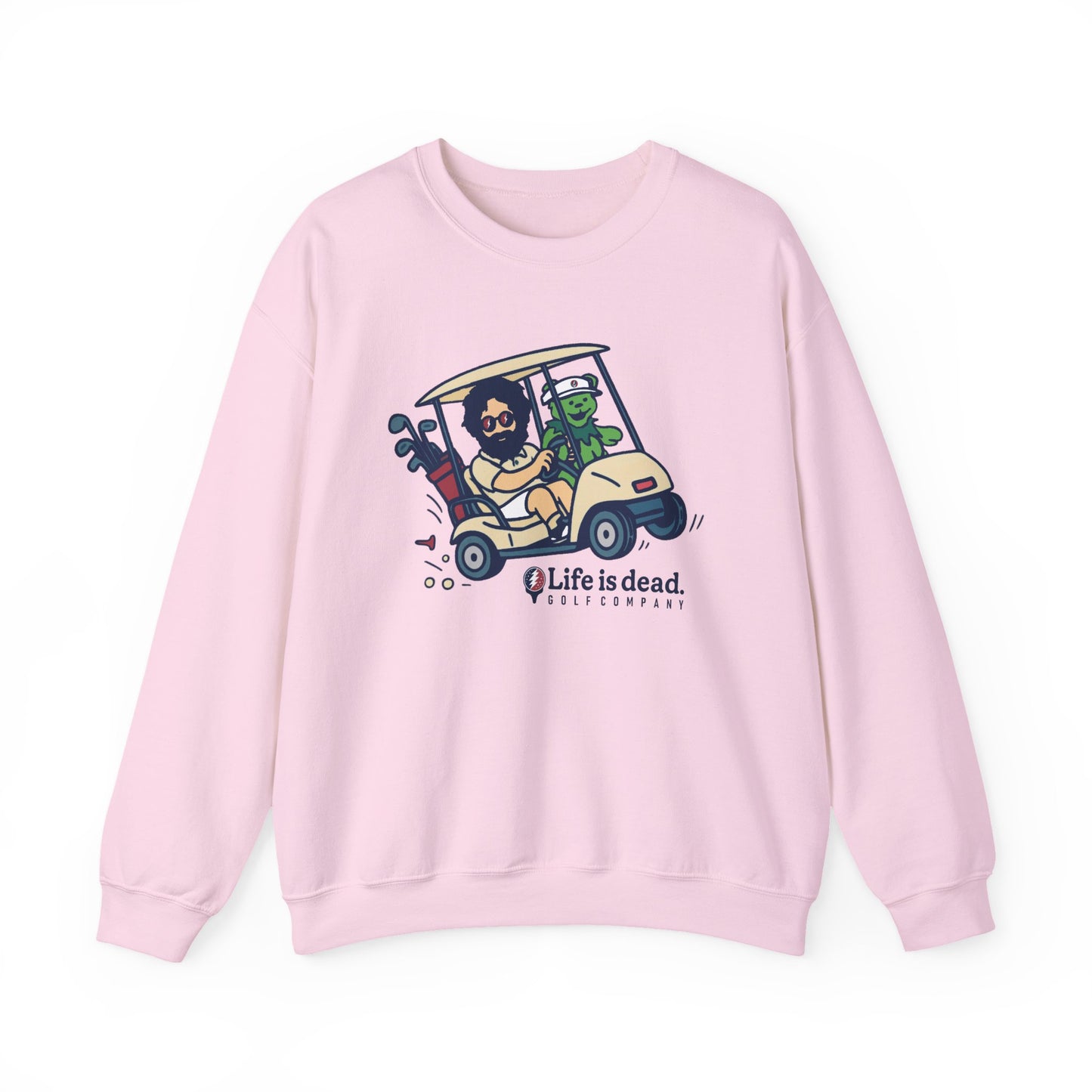 Joy Ridin' Jerry and The Bear | Life is dead. Crewneck Sweatshirt