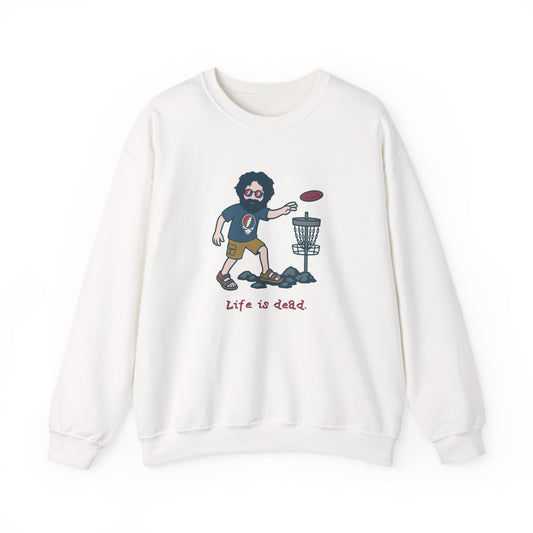 Disc Golfin' Jerry | Life is dead. Crewneck Sweatshirt