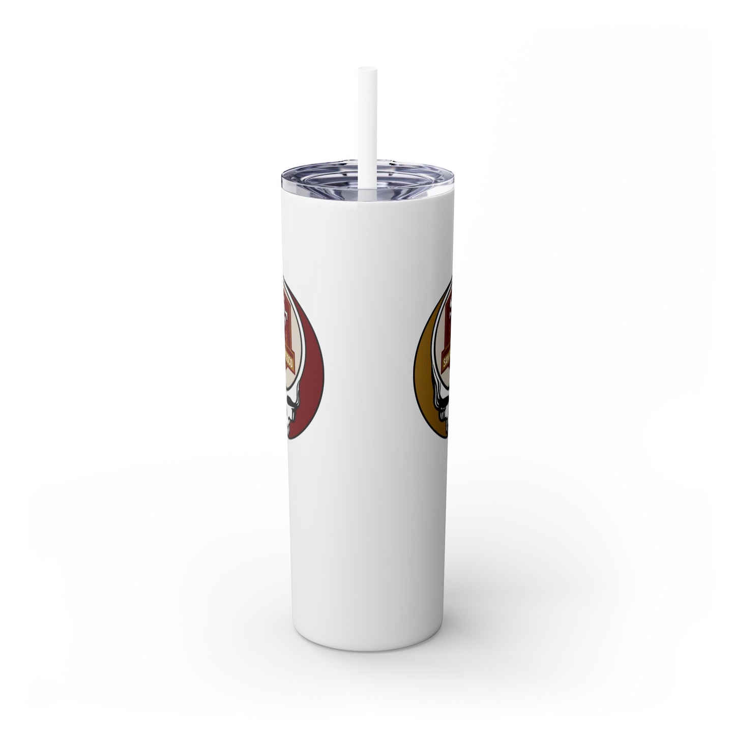 San Francisco Football Stealie Skinny Tumbler with Straw, 20oz - NFL