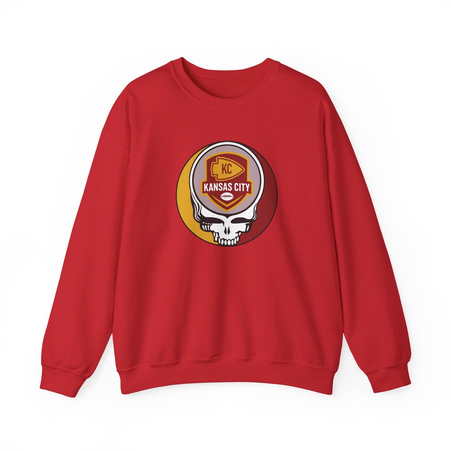 Kansas City Football Grateful Dead Stealie Crewneck Sweatshirt - NFL