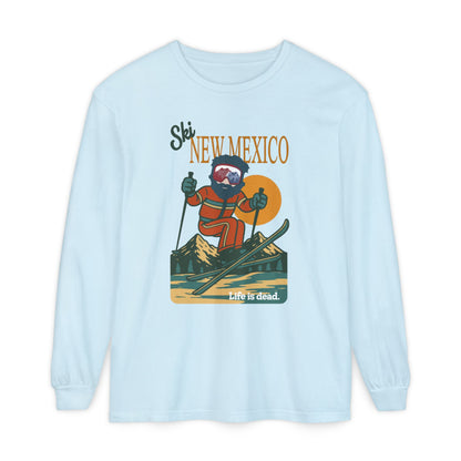 Ski New Mexico - Life is dead. Mountain Collection Garment-Dyed Long Sleeve T-Shirt