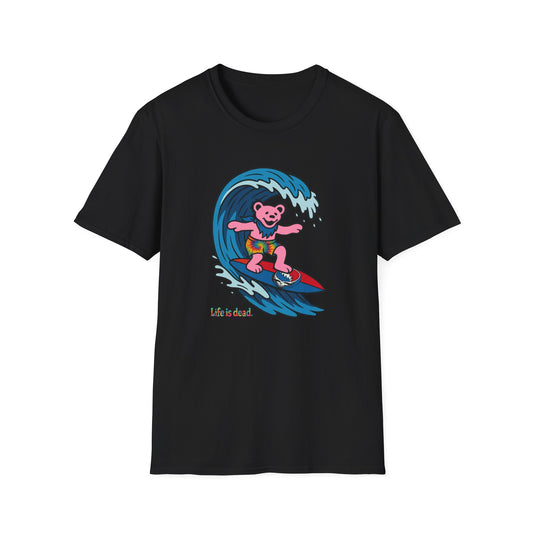 Surfin' Bear - Life is dead. Grateful Dead TShirt