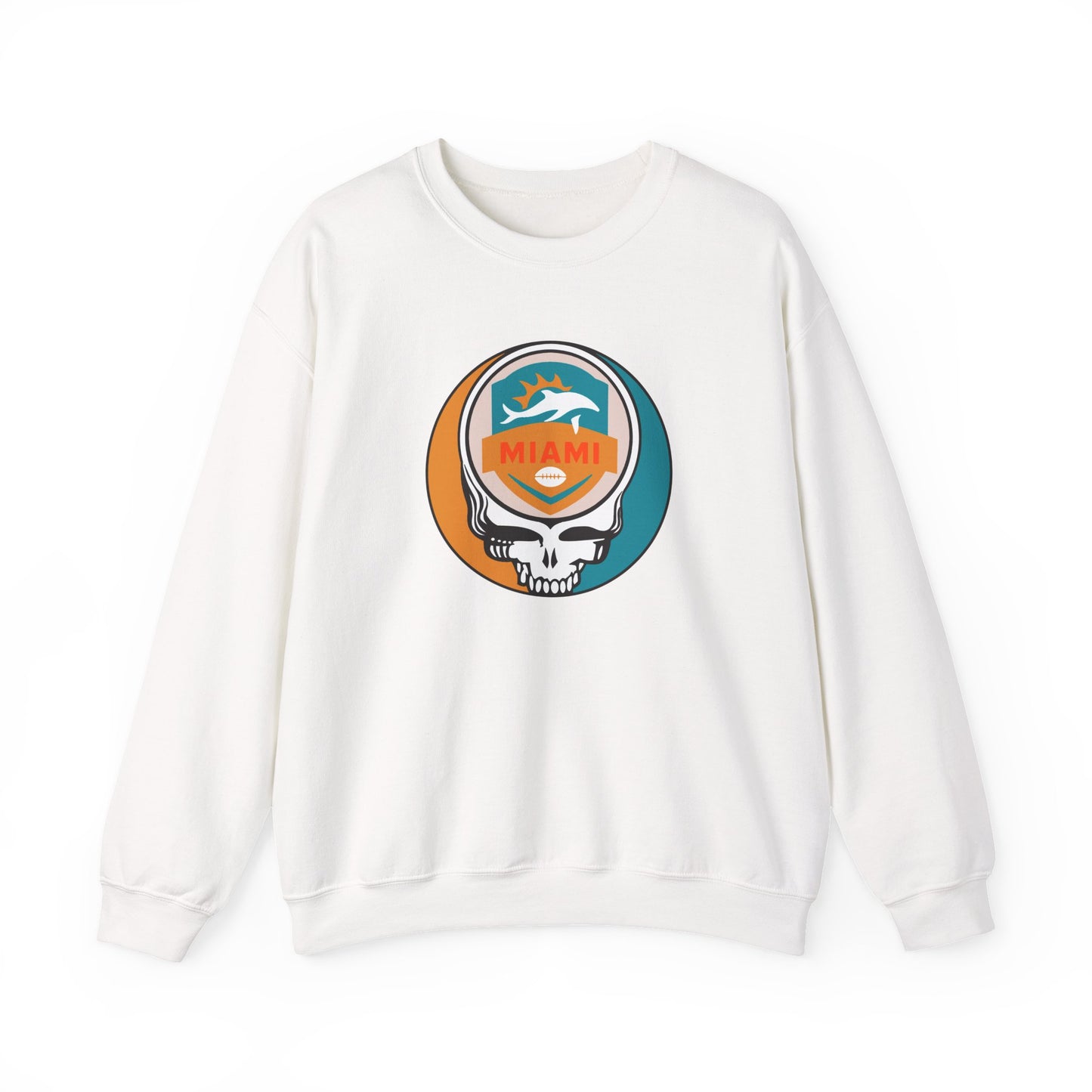 Miami Football Grateful Dead Stealie Crewneck Sweatshirt - NFL