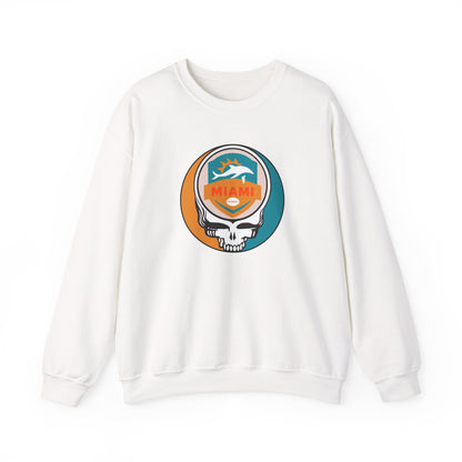 Miami Football Grateful Dead Stealie Crewneck Sweatshirt - NFL