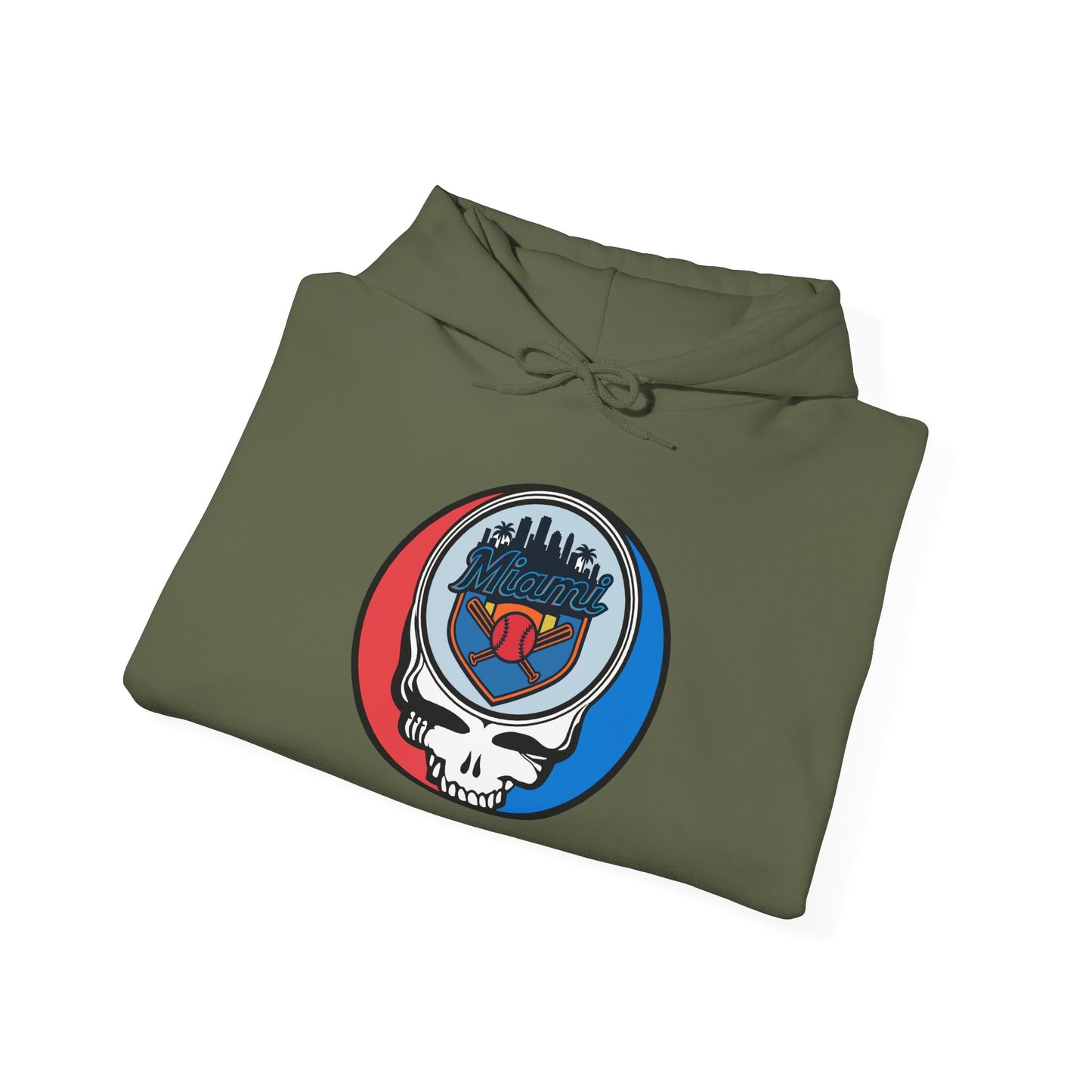 Miami Marlins Grateful Dead Unisex Heavy Blend Hoodie - Hooded Sweatshirt