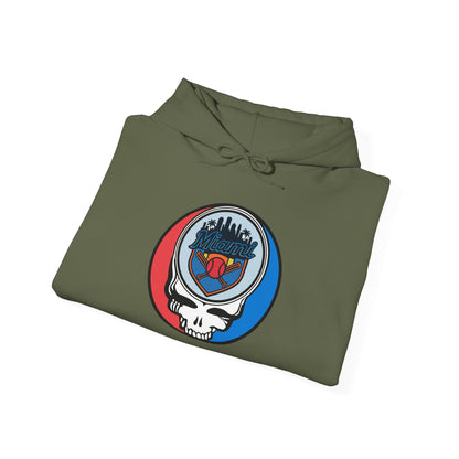 Miami Marlins Grateful Dead Unisex Heavy Blend Hoodie - Hooded Sweatshirt